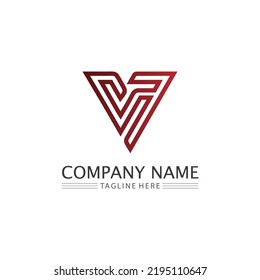 V Letter Logo and checklist Template vector icon illustration