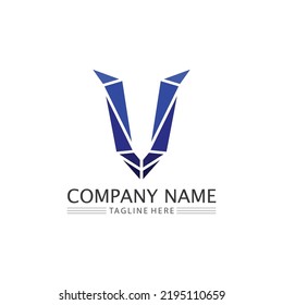 V Letter Logo and checklist Template vector icon illustration