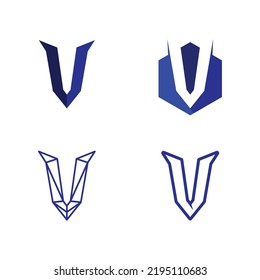 V Letter Logo and checklist Template vector icon illustration