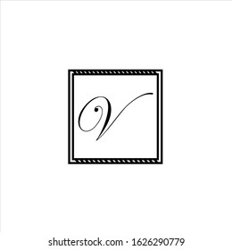 V letter logo for company 