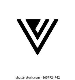 V letter logo consep icon template