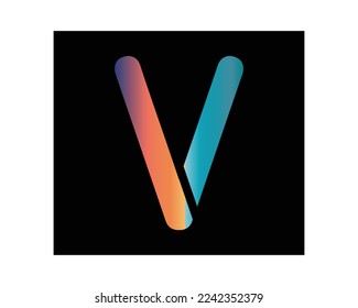 V letter logo creative design vector template