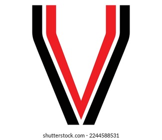 Plantilla de vectores de diseño creativo con logotipo de carta V
