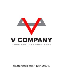V letter logo design