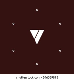 V letter logo design