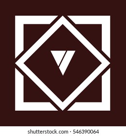 V letter logo design
