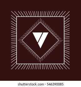 V letter logo design