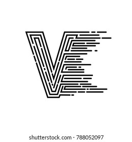 v letter logo design