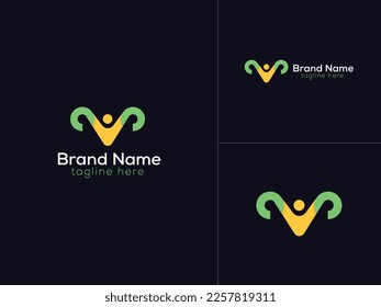 V letter logo design - company logo