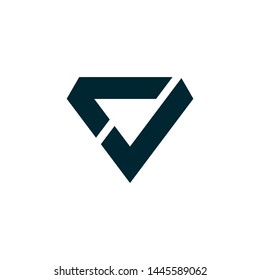 V letter logo design concept