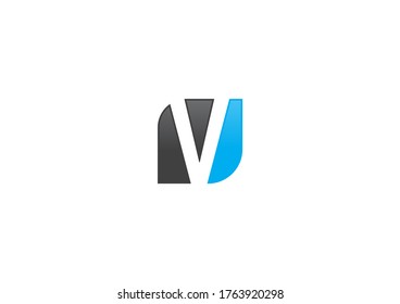 V letter logo design concept