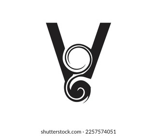 elemento de diseño de logotipo de letra V