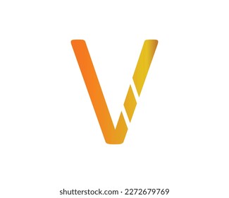 V letter logo design element