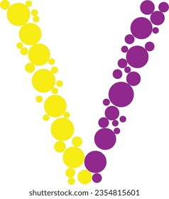 v letter logo design element