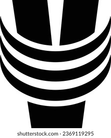 V letter logo design element in black colour