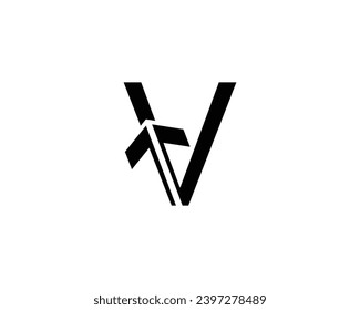 elemento de diseño de logotipo de letra V