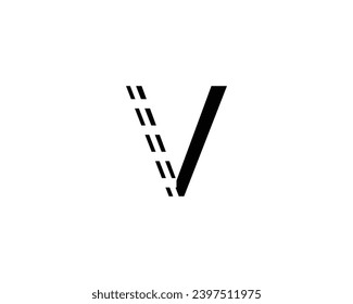 V letter logo design element