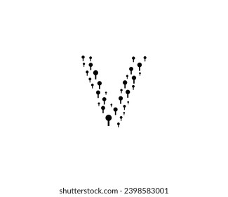 elemento de diseño de logotipo de letra V