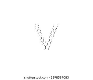 V letter logo design element