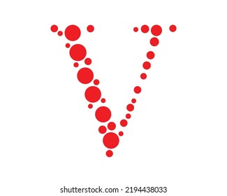 V letter logo design elements
