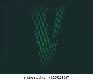 V letter logo design elements