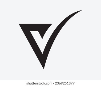 V letter logo design elements symbols