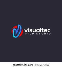 V letter logo design eps