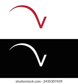 Diseño del logotipo de la letra de V para la compañía de moda y belleza y spa. Icono de vector de letra V. Letra inicial V vinculada círculo mayúscula monograma logo. Diseño vectorial de logotipo de letra V.