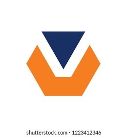 V Letter Logo Design Template