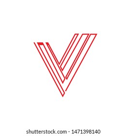 V Letter Logo Design Template Element