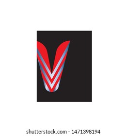 V Letter Logo Design Template Element