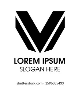 V Letter logo design template element