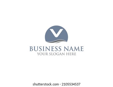 Plantilla de diseño de logotipo de carta V