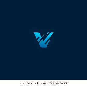 V letter logo design template elements. Modern abstract digital alphabet letter logo. Vector illustration.