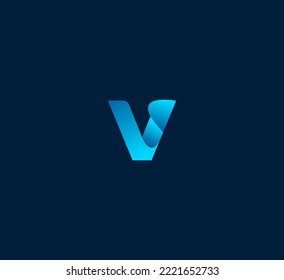 Elementos de plantilla de diseño de logotipo de letra V. Logo de la letra digital abstracta moderna. Ilustración vectorial. Logo de la carta Technology V. logotipo 3D.