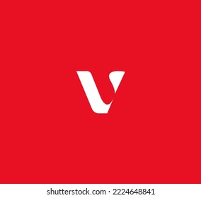 V Buchstaben Logo Design Template Elemente. Modernes abstraktes Logo für digitale Buchstaben. Vektorgrafik.