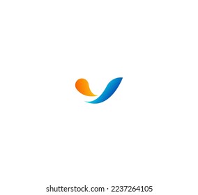 V Buchstaben Logo Design Template Elemente. Modernes abstraktes Logo für digitale Buchstaben. Vektorgrafik. Farbiges V-Logo.
