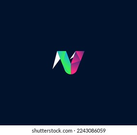 Elementos de plantilla de diseño de logotipo de letra V. Logo de la letra digital abstracta moderna. Ilustración vectorial.