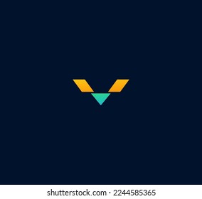 Elementos de plantilla de diseño de logotipo de letra V. Logo de la letra digital abstracta moderna. Ilustración vectorial.