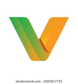 v letter logo design template 