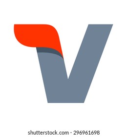 V letter logo design template. Fast speed vector unusual letter. Vector design template elements for your application or company.