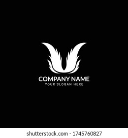 V Letter Logo Design - U Letter Logo Design