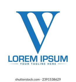 Diseño de logotipo de carta V Diseño de logotipo único y profesional