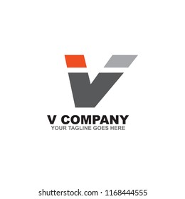 V letter logo design vector template