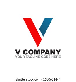 V letter logo design vector template
