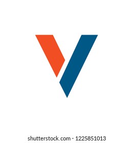 V letter logo design vector template