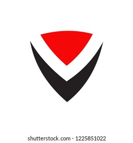 V letter logo design vector template