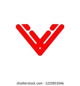 V letter logo design vector template