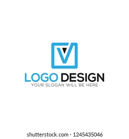 V Letter Logo Design Vector Illustration Stock Vector (Royalty Free ...