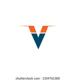 V letter logo design vector template